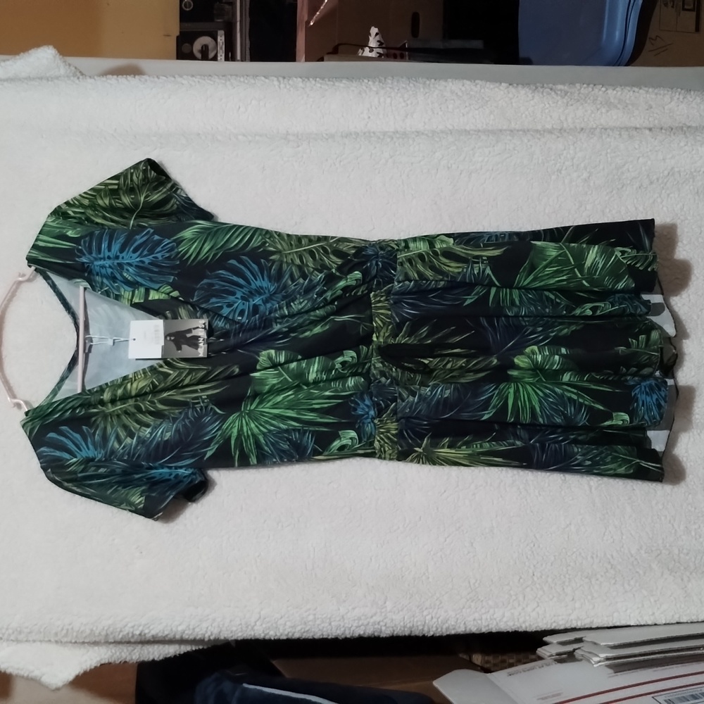 Milan Kiss green floral dress